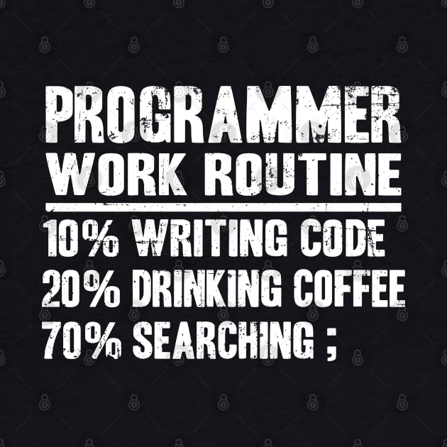 Funny Programmer Work Routine Gift Coding Coffee by Kuehni